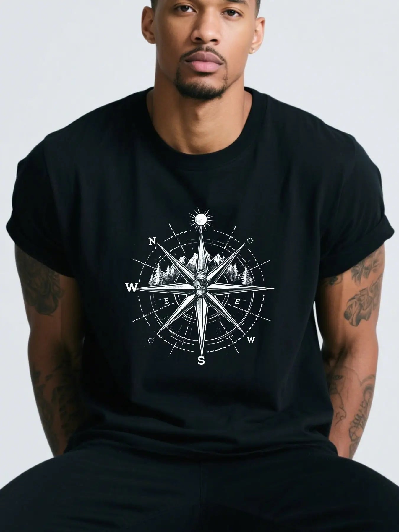 Breathable Tee with Compass Rose Outdoor Enthusiasts