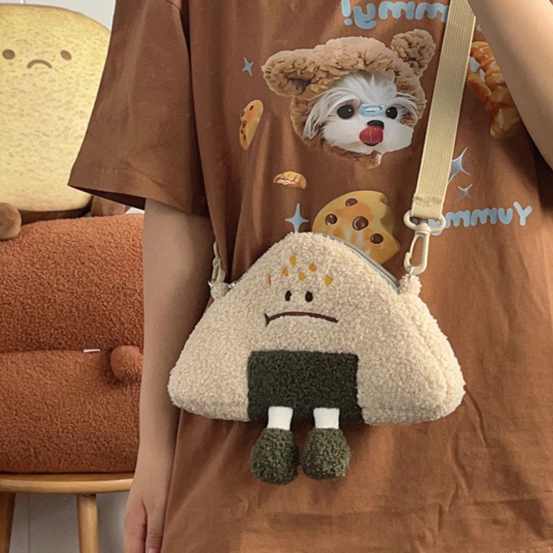 Plush Shoulder Crossbody and Satchel Bag