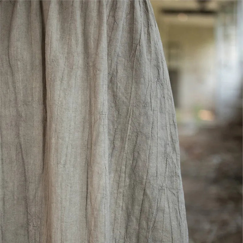 A-Line Skirt Elastic Waist Pockets
