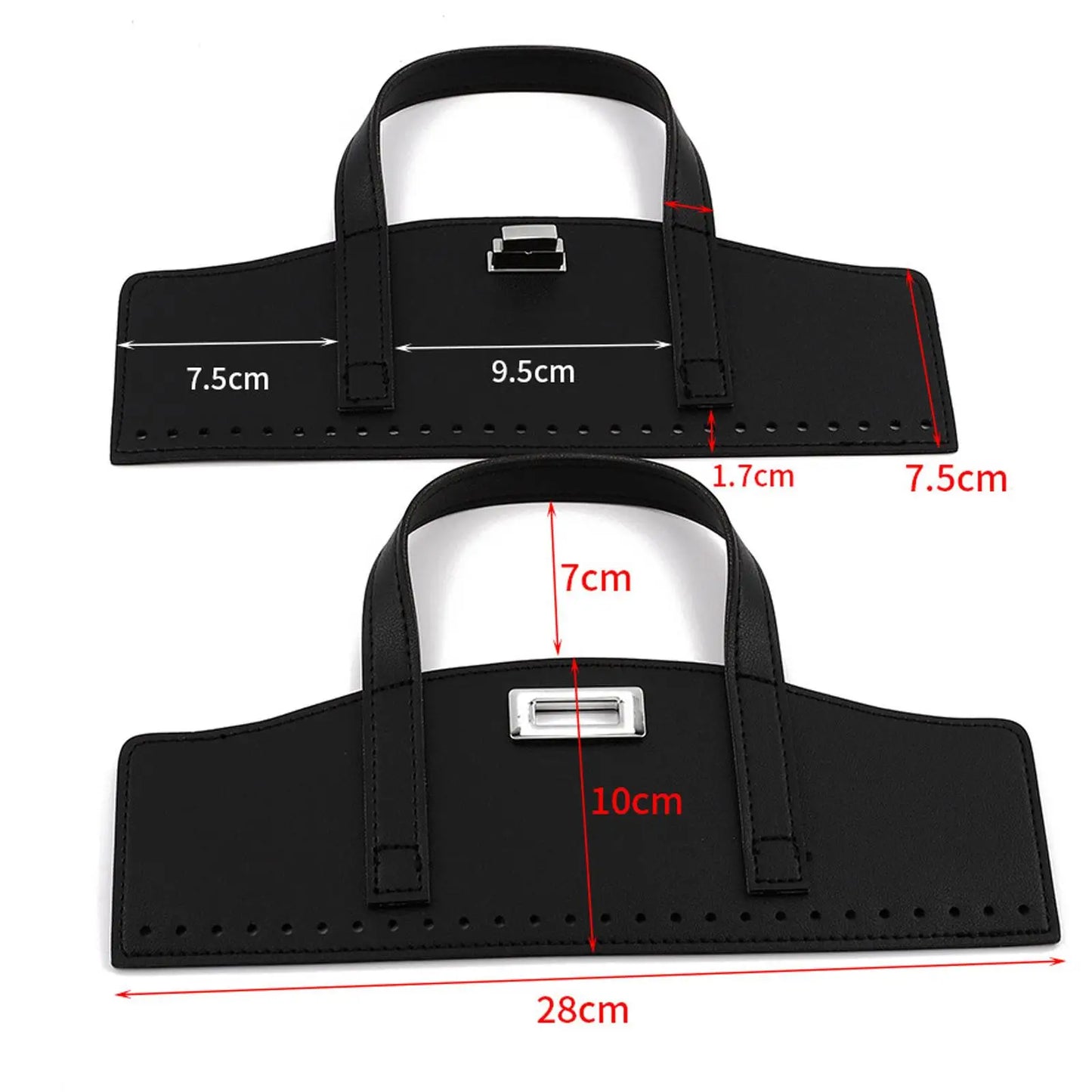 Leather Bag Straps with Clasp for Making Purse