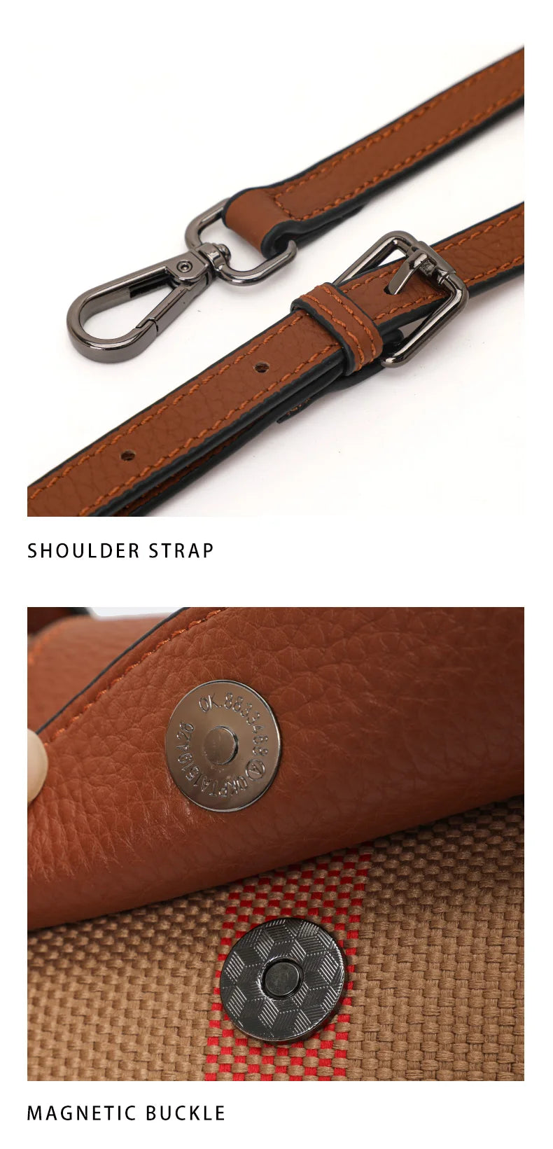 Exquisite women's bag canvas and leather