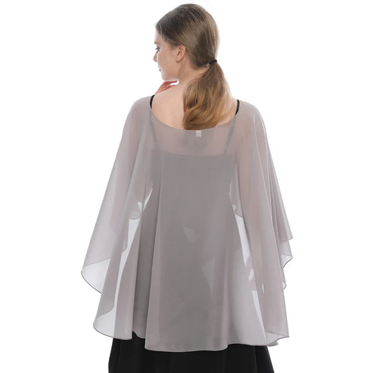 Chiffon Shawl Solid Color