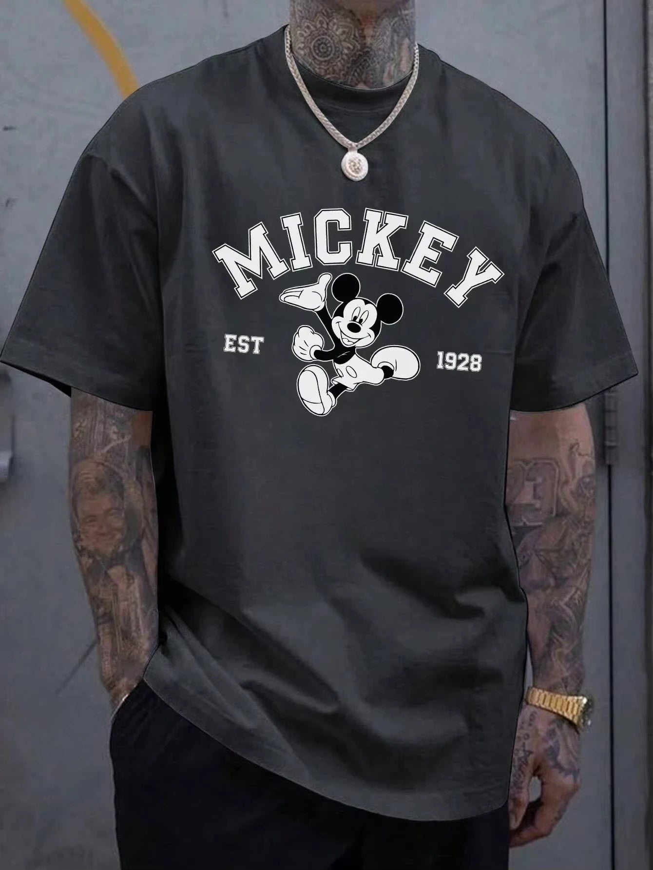 Disney Mickey Mouse Print Short Sleeve T-Shirt