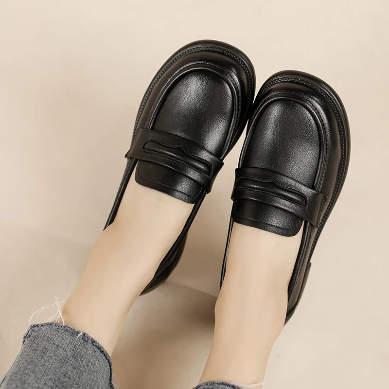 Women's Casual Leather Loafers Slip On