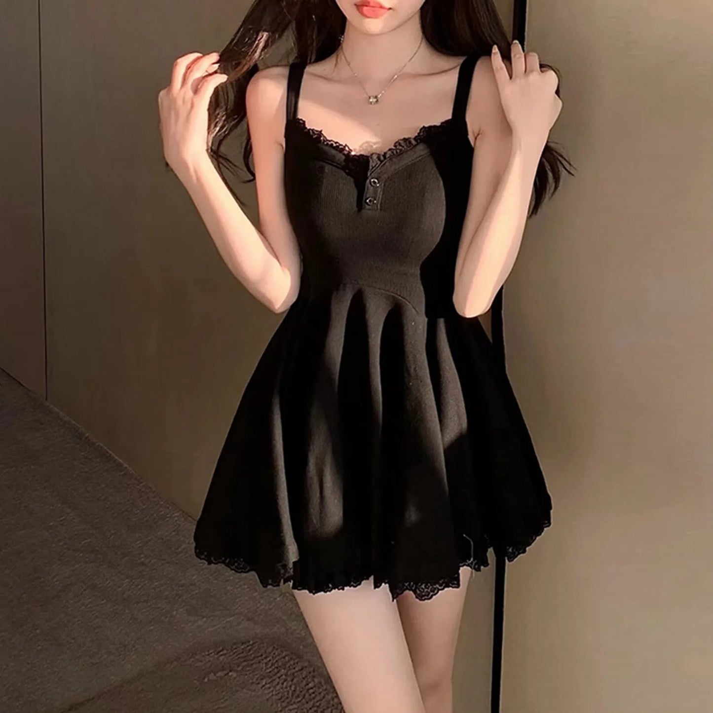 Dress Short Lace Pleated A-line Skirt 2025
