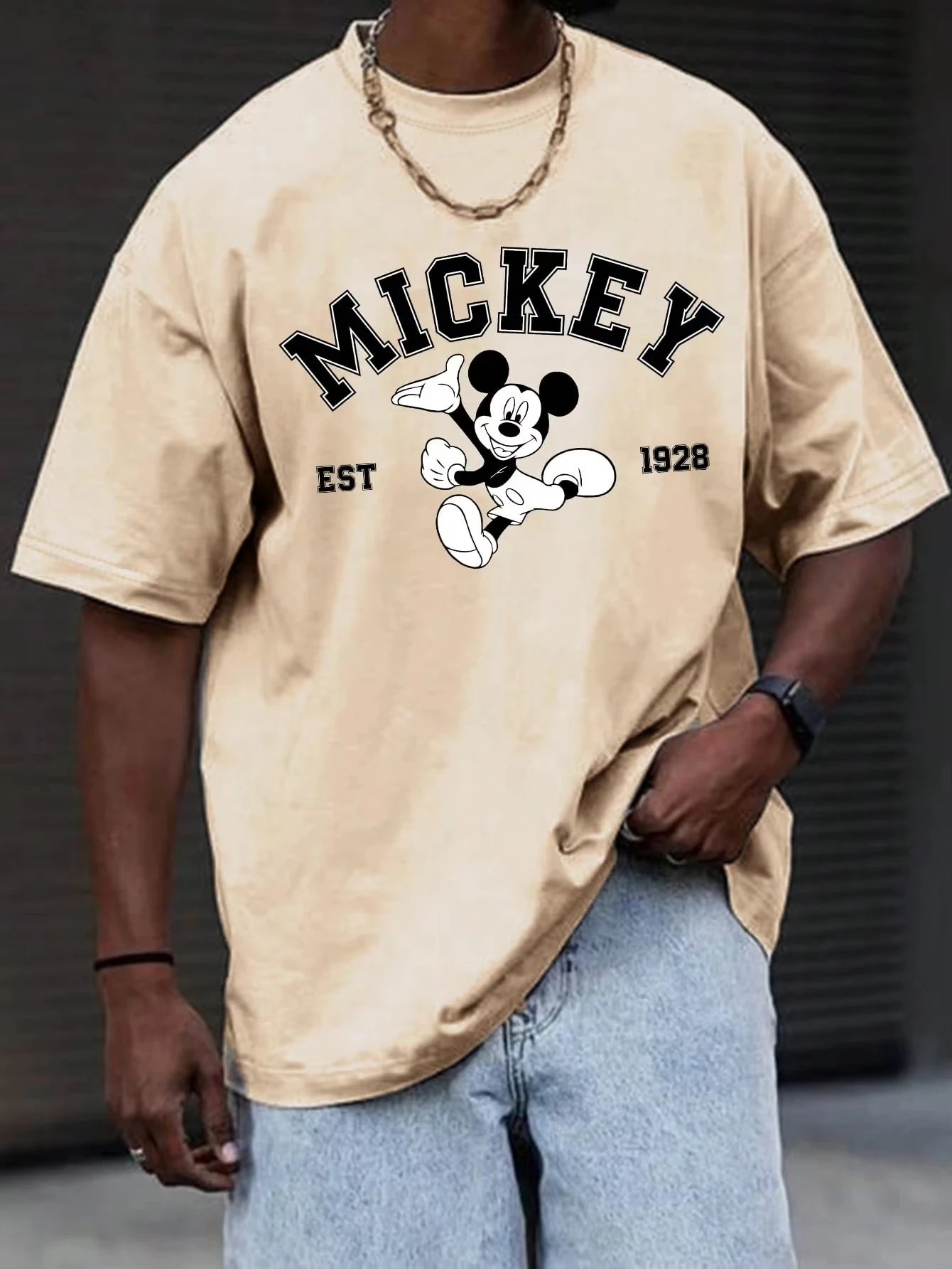 Disney Mickey Mouse Print Short Sleeve T-Shirt