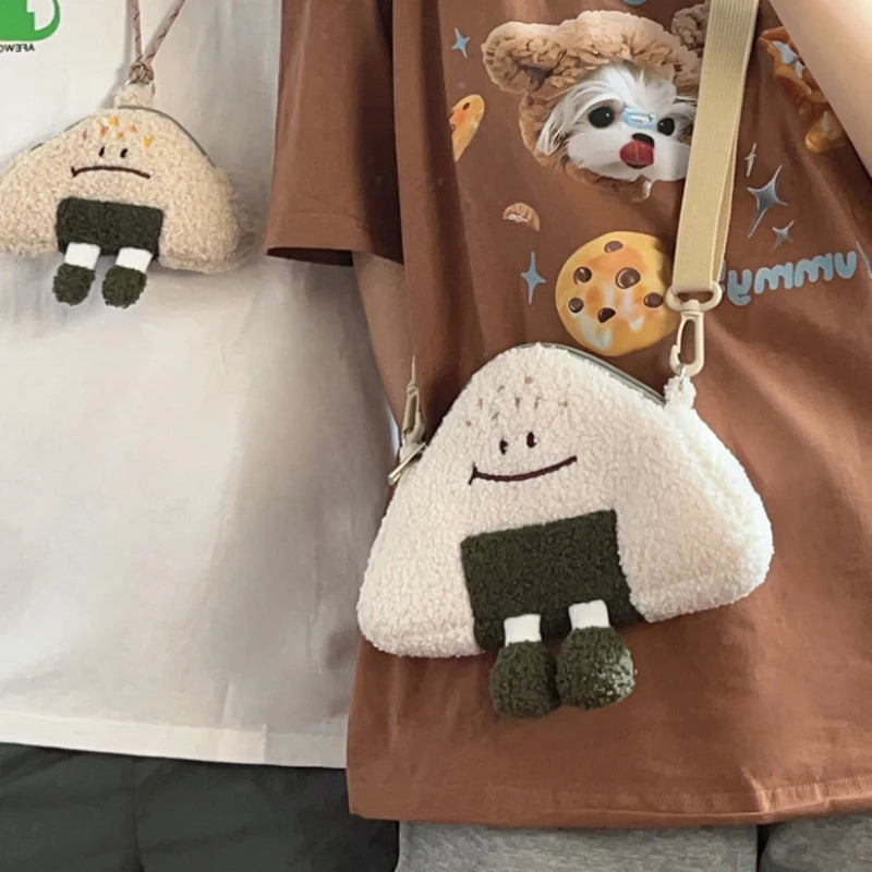 Plush Shoulder Crossbody and Satchel Bag