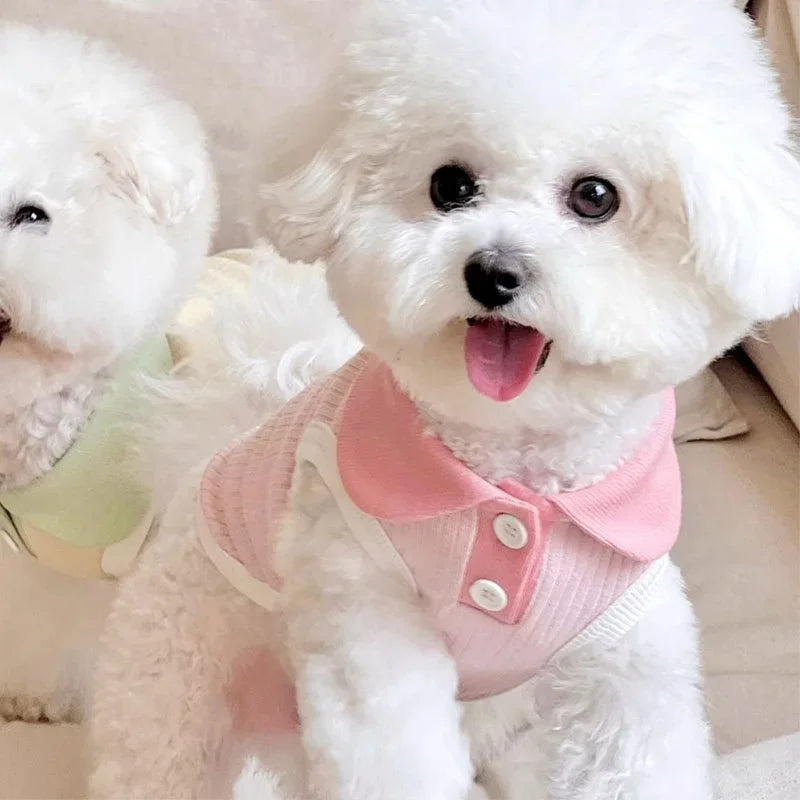 Polo Shirt Dog Cat Clothes Breathable Vest