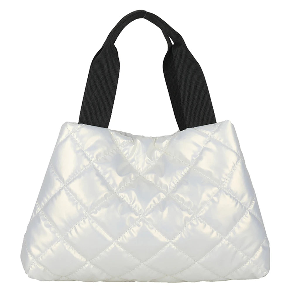 Puffer Shoulder Down Cotton Padded Tote Bag