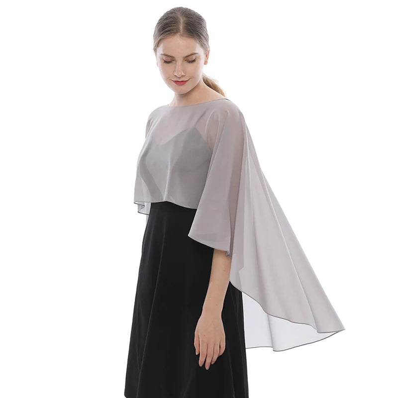 Chiffon Shawl Solid Color