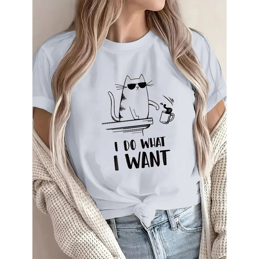 I do What I Want Short Sleeve T-shirts Cotton