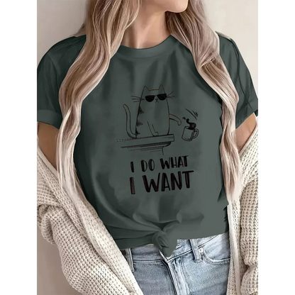 I do What I Want Short Sleeve T-shirts Cotton