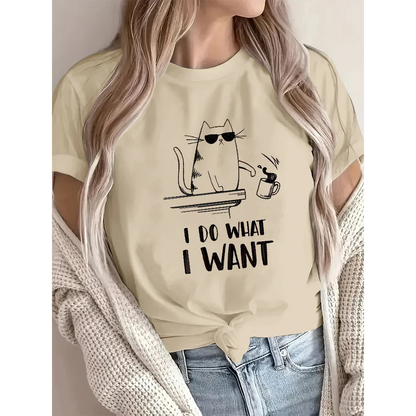 I do What I Want Short Sleeve T-shirts Cotton