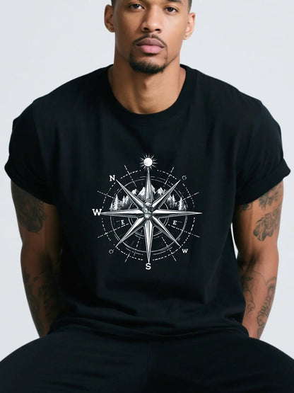 Breathable Tee with Compass Rose Outdoor Enthusiasts