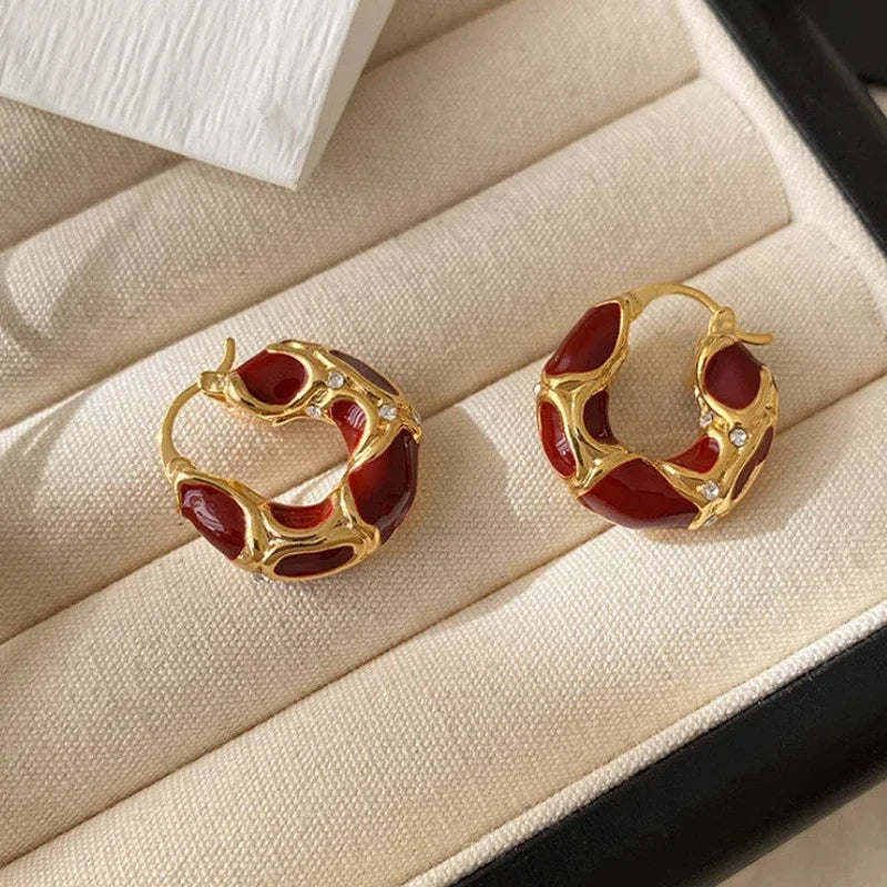 Hoop Earrings for Women Gold Plated