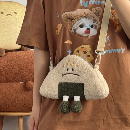 Plush Shoulder Crossbody and Satchel Bag