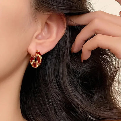 Hoop Earrings for Women Gold Plated