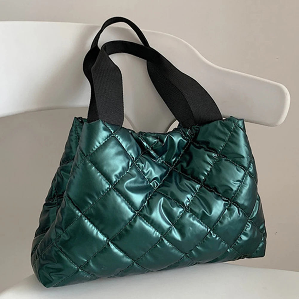 Puffer Shoulder Down Cotton Padded Tote Bag