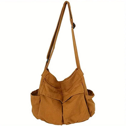 Vintage Canvas Shoulder Crossbody Tote Bag