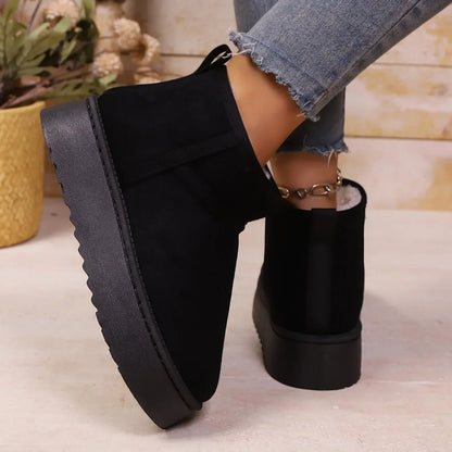 Real Sheepskin Wool Low-cut Warm Ladies Boots