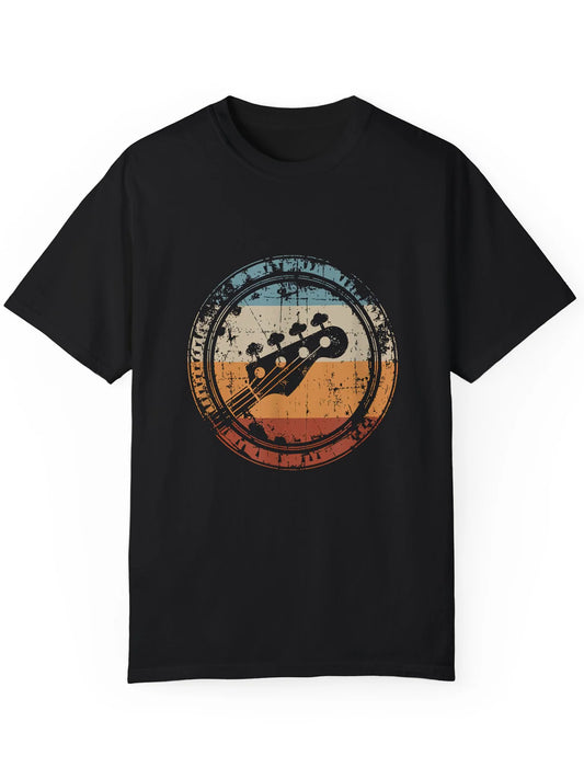 T-Shirt with Guitar Graphic Cotton