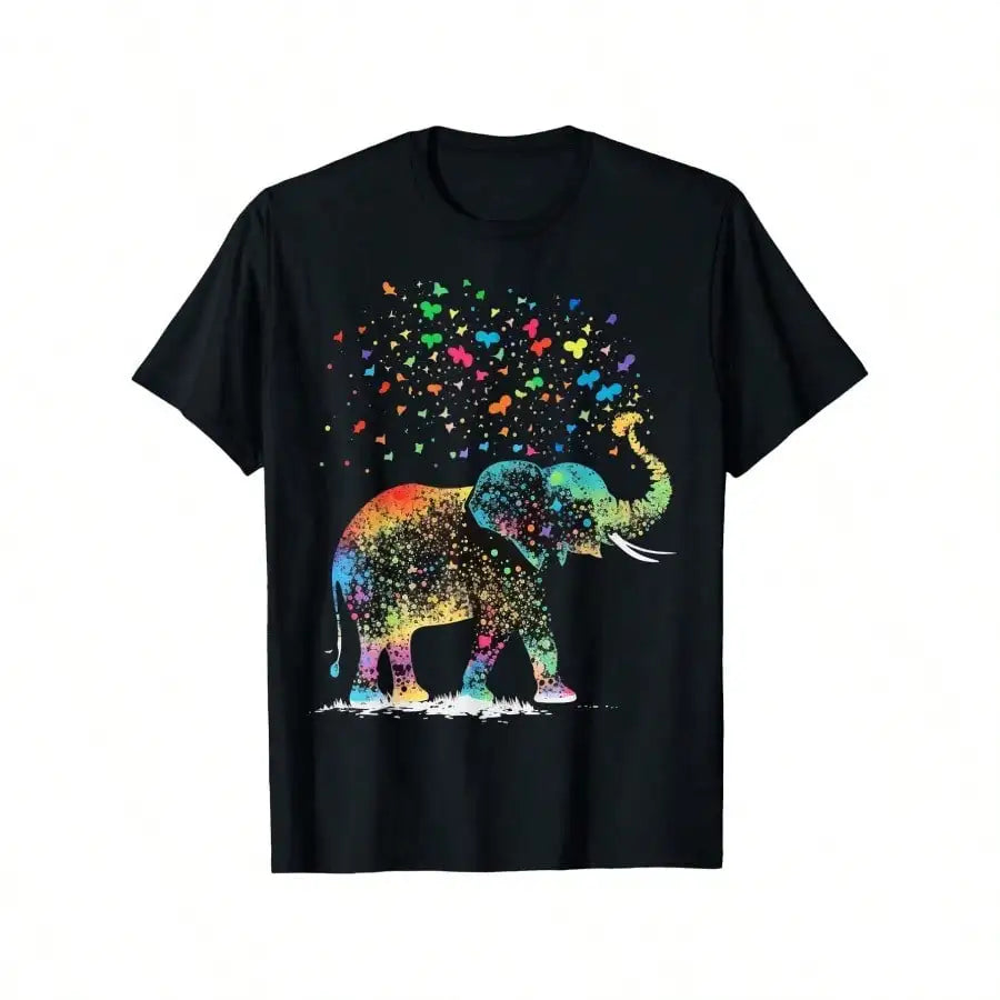 Geometric Elephant Graphic T-Shirt 100% Cotton