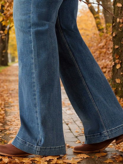 Vintage Bottom Flare Leg Women's Jeans,