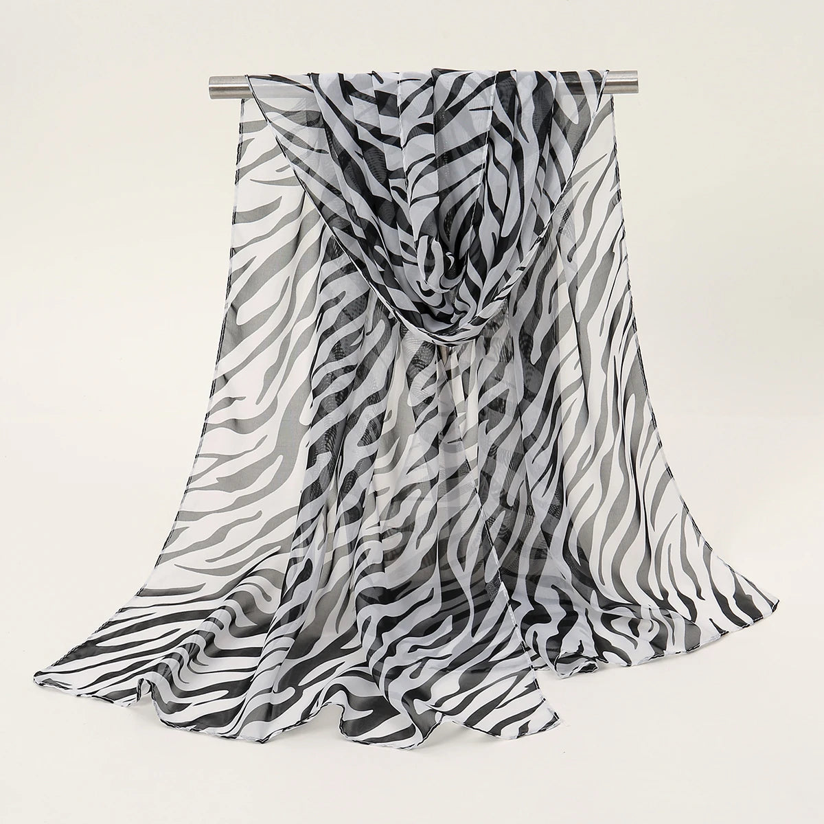 Leopard Print Chiffon Scarf Shawl