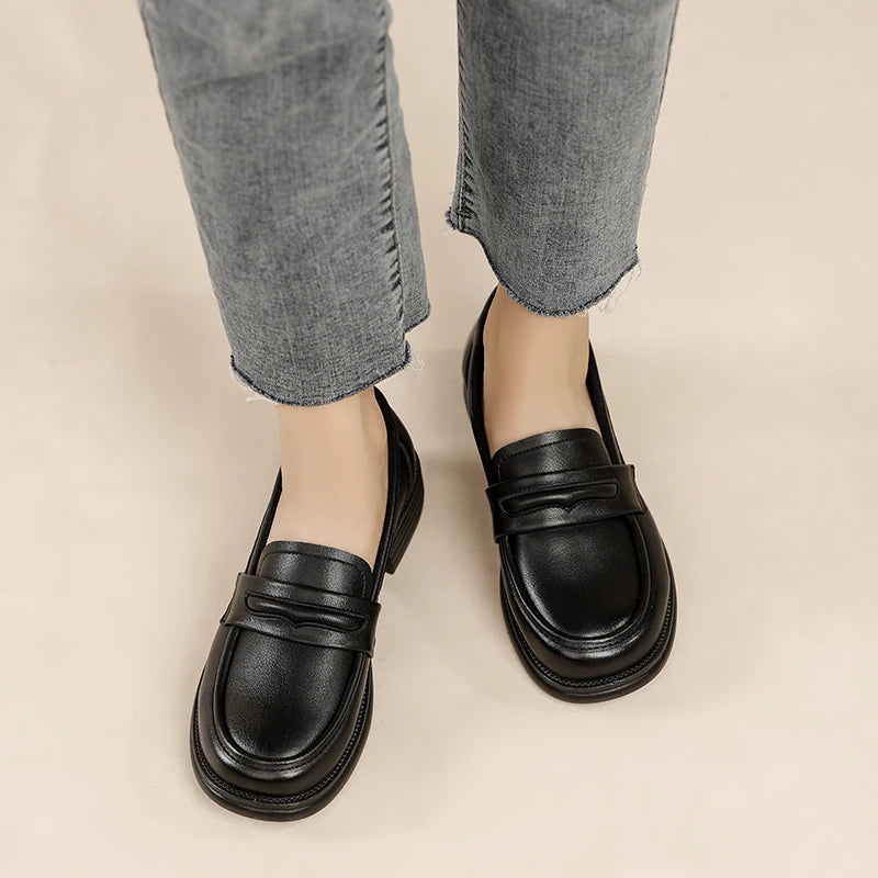 Women's Casual Leather Loafers Slip On