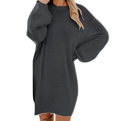 Winter Sweater Knit Crewneck Long-Sleeve