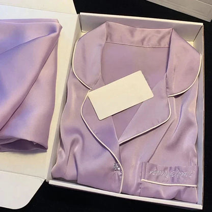 High Quality Ice Silk Light Luxury Pajamas
