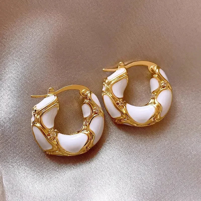 Hoop Earrings for Women Gold Plated