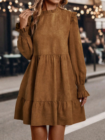 Autumn elegant, long-sleeved dress