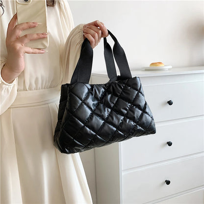 Puffer Shoulder Down Cotton Padded Tote Bag