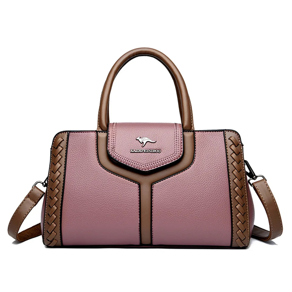 Fashion Large Capacity Leather Handbag