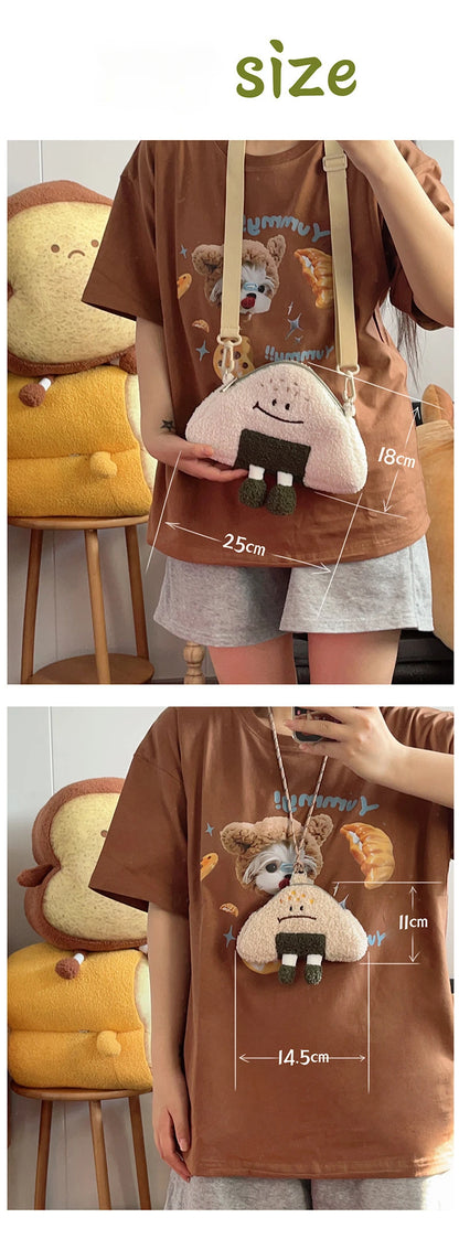 Plush Shoulder Crossbody and Satchel Bag