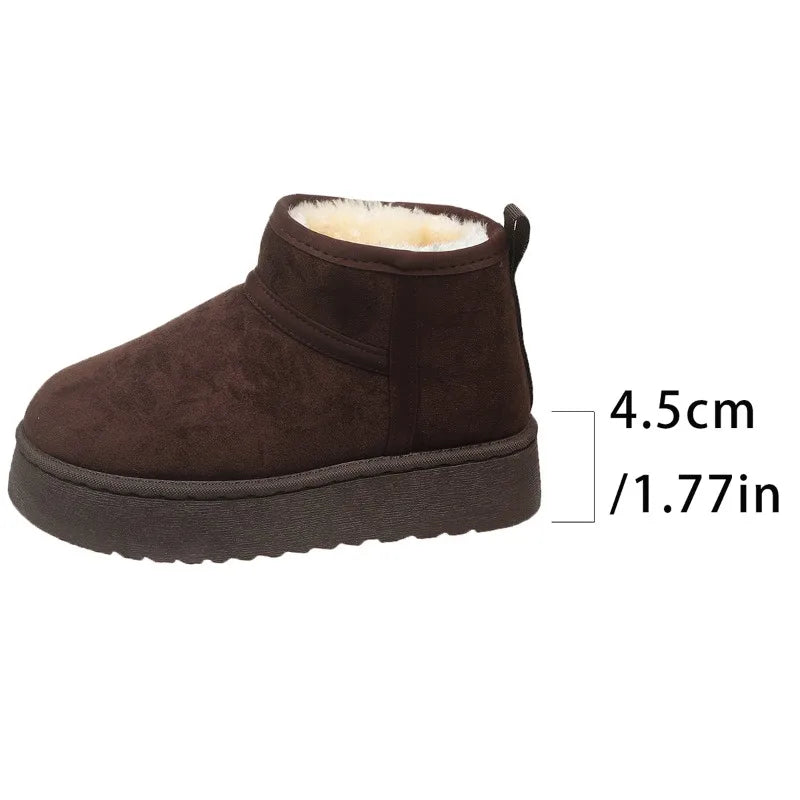 Real Sheepskin Wool Low-cut Warm Ladies Boots