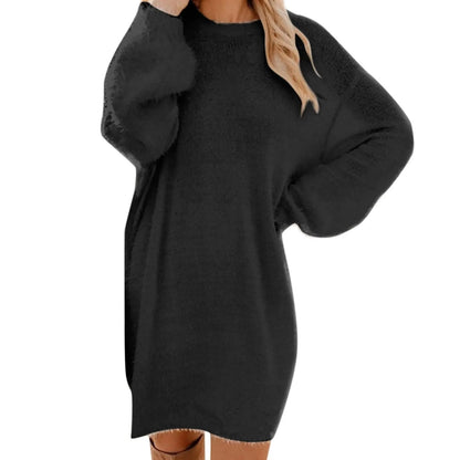 Winter Sweater Knit Crewneck Long-Sleeve