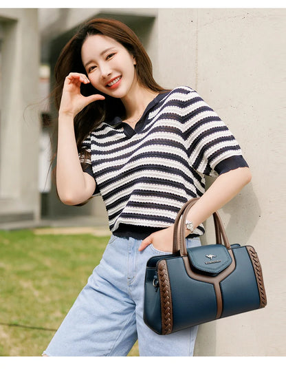 Fashion Large Capacity Leather Handbag