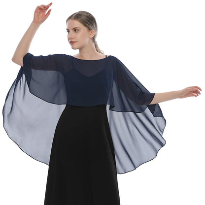 Chiffon Shawl Solid Color
