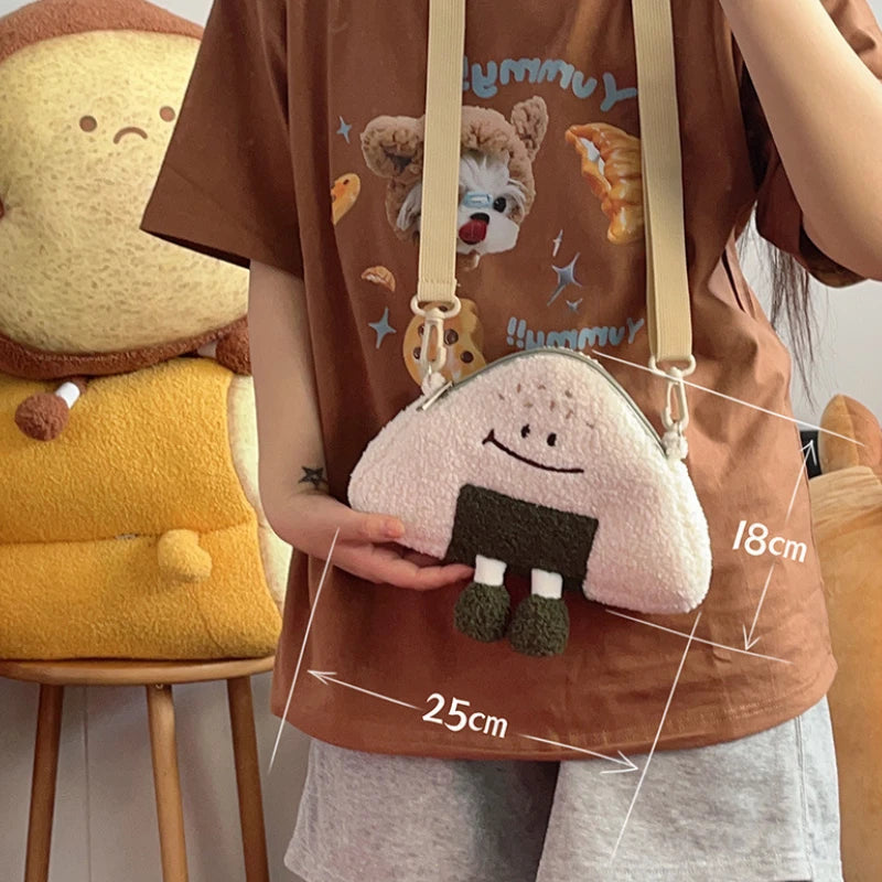 Plush Shoulder Crossbody and Satchel Bag