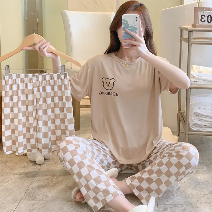 New women's three-piece pajamas homewear