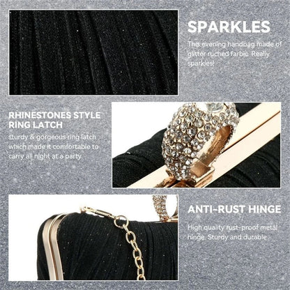 Gold Glitter Clutch Evening Purse