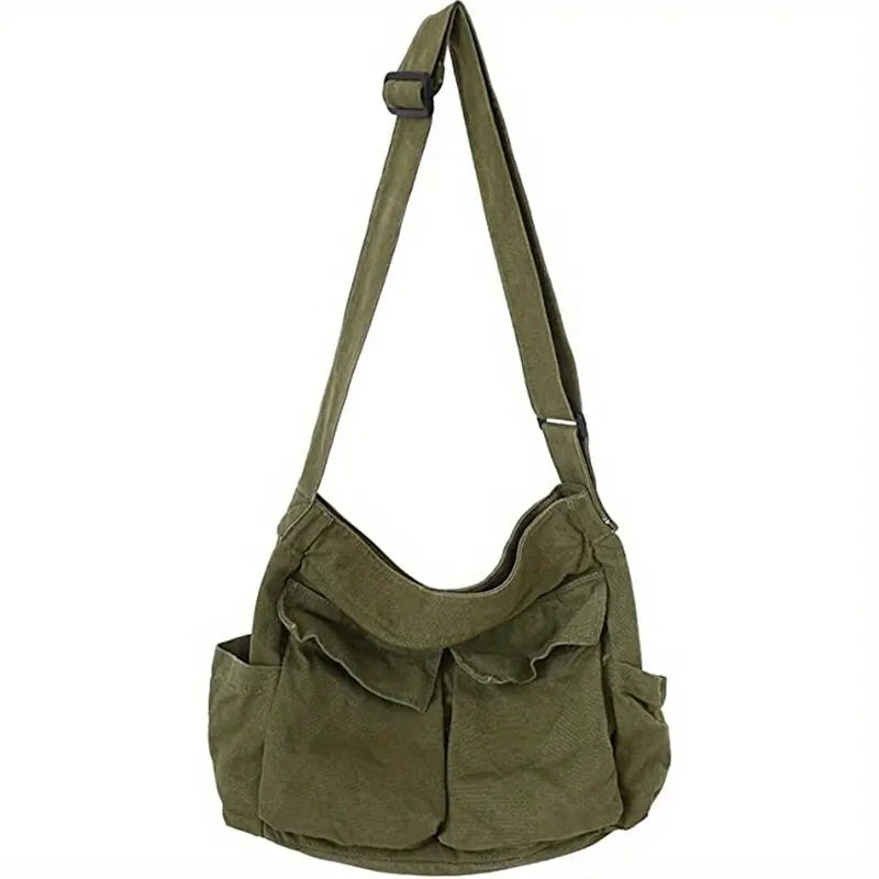 Vintage Canvas Shoulder Crossbody Tote Bag