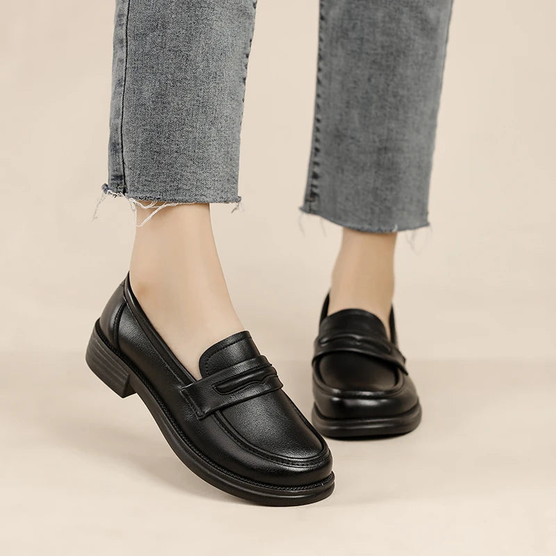 Women's Casual Leather Loafers Slip On