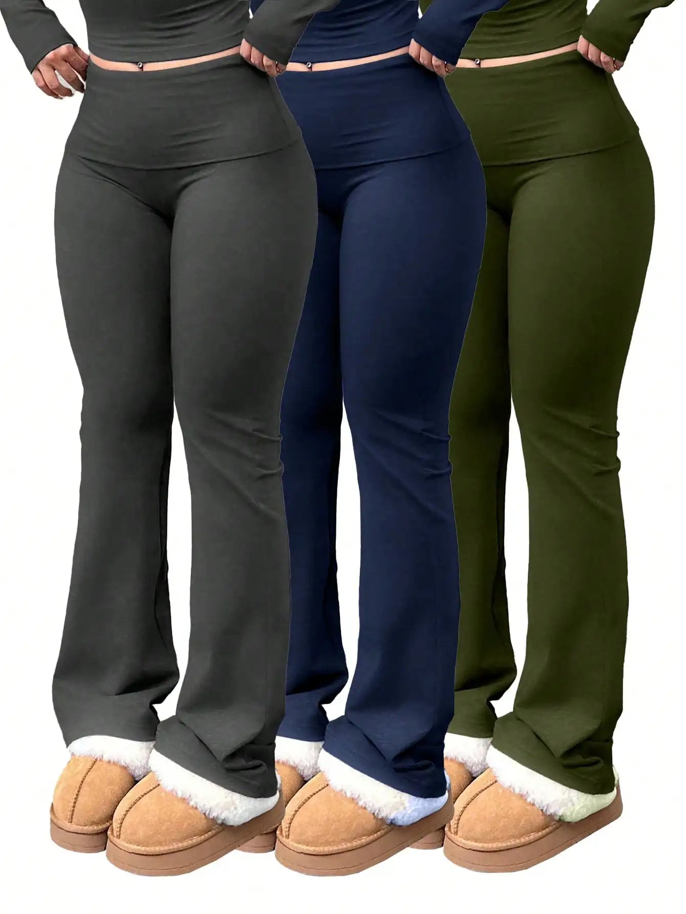 Yoga Pants 3 Pairs/set Large-Sized Elastic Waist
