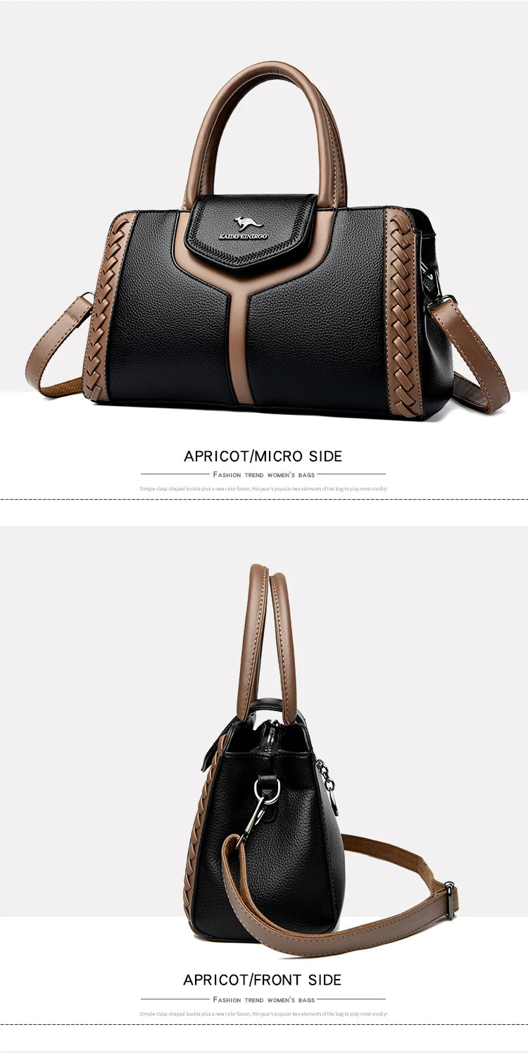 Fashion Large Capacity Leather Handbag