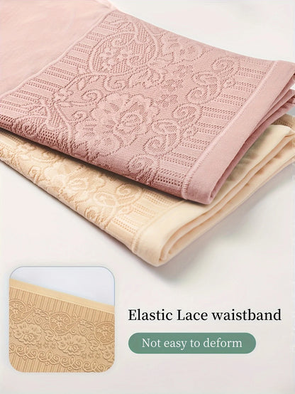 4 pcs jacquard high waist panties Belly Control hip lift
