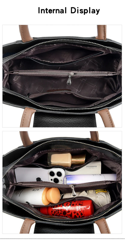 Fashion Large Capacity Leather Handbag