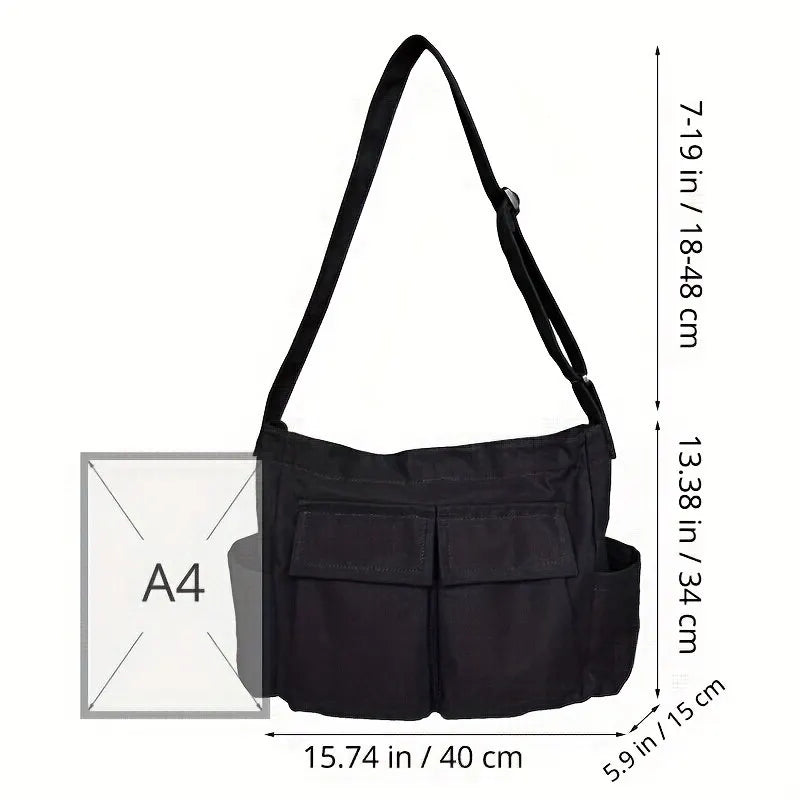 Vintage Canvas Shoulder Crossbody Tote Bag